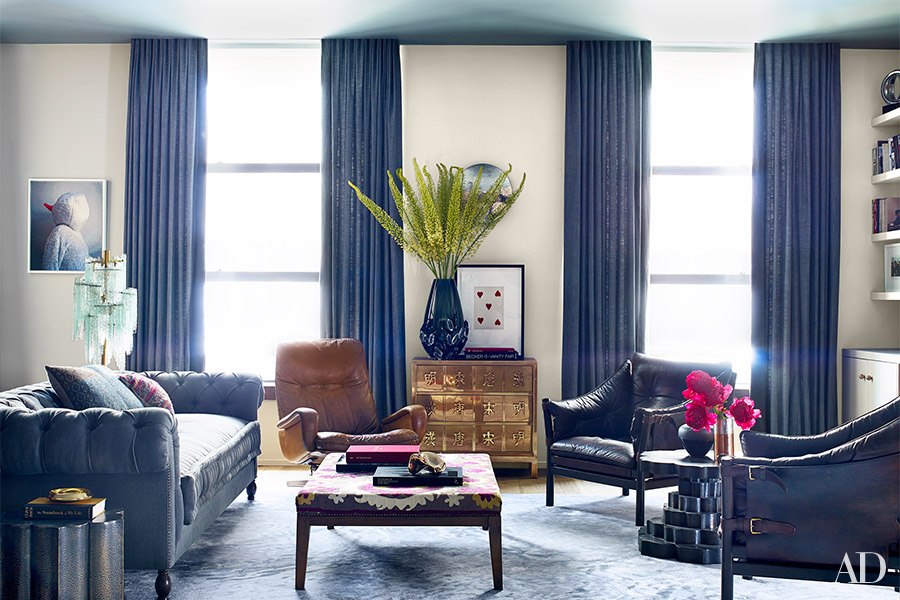 Chrissy Teigan John Legend NYC Living Room Architectural Digest