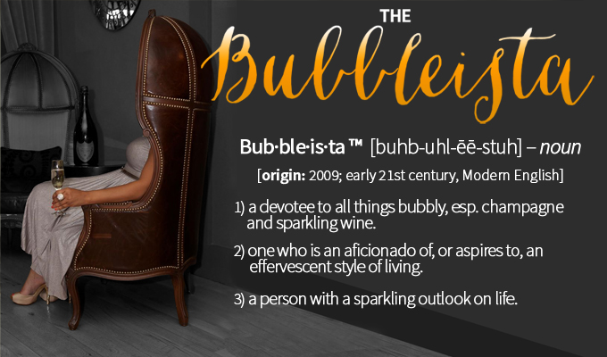 The definition of a Bubbleista. (original image © Emile C. Browne photography; graphic design courtesy of Social Proof Design; definition © TheBubbleista. All rights reserved)