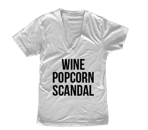 Wine Popcorn Scandal tee
