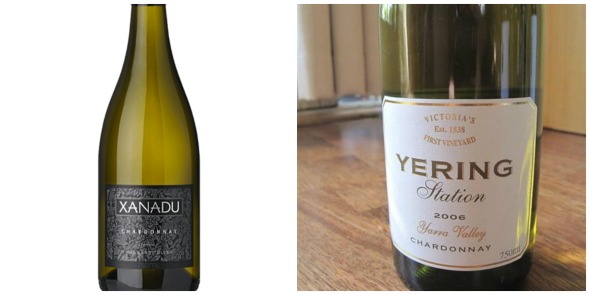 A tale of two Aussies: Xanadu & Yering Station chardonnays {images courtesy of, from left: cellartracker.com; crackawines.com