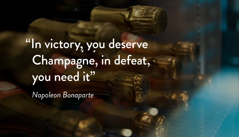 Champagne victory defeat Napoleon quote