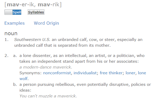 Maverick definition
